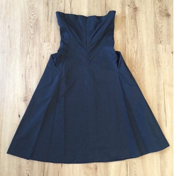 ★Org.$1490 JIL SANDER Strapless A-Line Dress Black 36★ - Picture 5 of 9